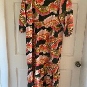 Michelle McDowell wild wonder pink taylor dress, size large nwt
